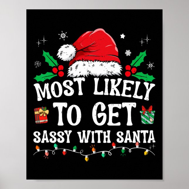 Affiche Très Probable D'Obtenir Sy Avec Père Noël Fun Fami (Devant)