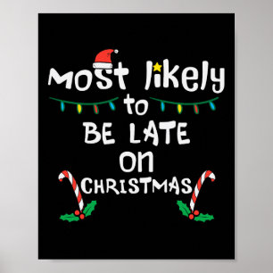 Affiche Très Probablement Être En Retard Sur Noël Fantasti