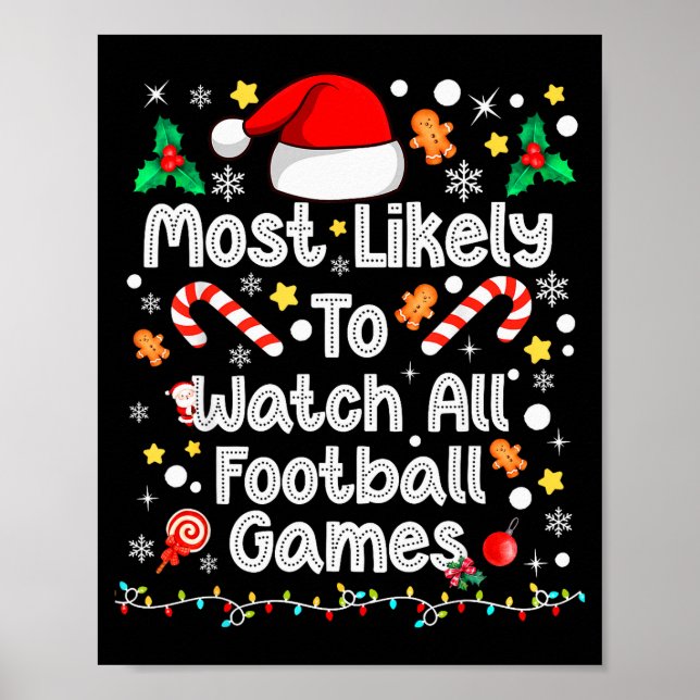 Affiche Très probablement regarder tous les matchs de foot (Devant)