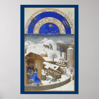 Affiche Très Riches Heures - février