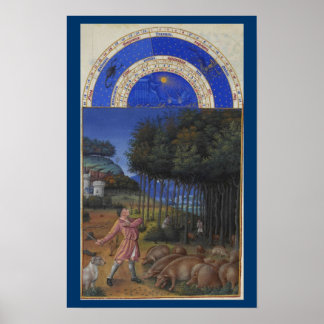 Affiche Très Riches Heures - Novembre