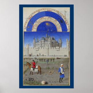 Affiche Très Riches Heures - Octobre