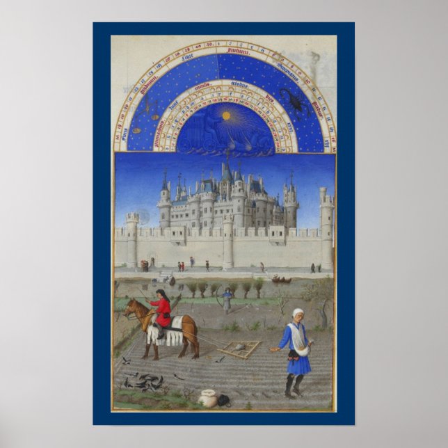 Affiche Très Riches Heures - Octobre (Devant)