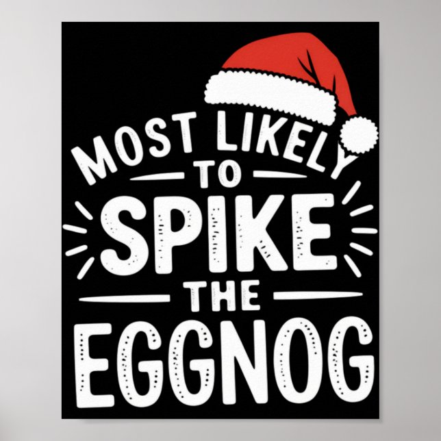 Affiche Très Susceptible De Boire L'eggnog Noël T-shirt Co (Devant)