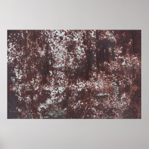 Affiche Très vieux fer rouillé. Surface métallique texturé