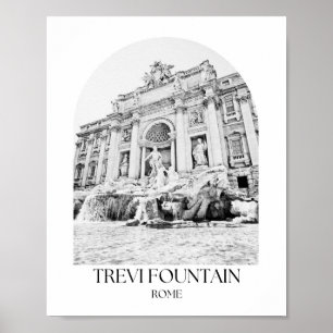 Affiche Trevi Fountain Rome Arch Photo Print