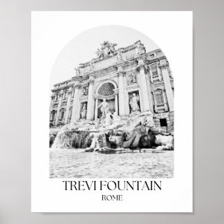 Affiche Trevi Fountain Rome Arch Photo Print
