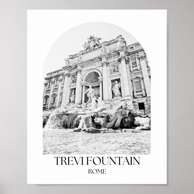 Affiche Trevi Fountain Rome Arch Photo Print (Devant)