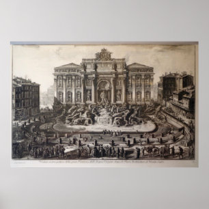 Affiche Trevi Fountain Rome - Giovanni Battista Piranesi