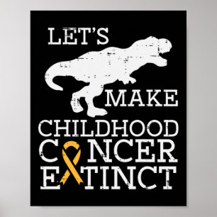 Affiche Trex Cancer de l'enfant Dinosaure de sensibilisati