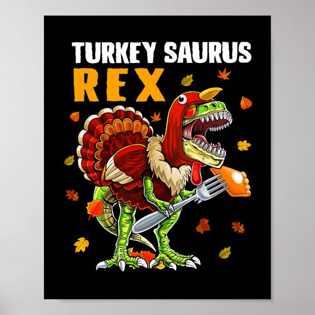 Affiche TRex Dinosaur Turquie Saurus Plaisanterie drôle Th (Devant)