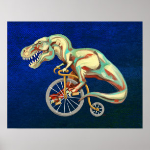 Affiche TRex Faire du vélo