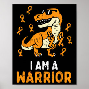 Affiche Trex Orange Ribbon Im Un Guerrier Leucémie Sensibi