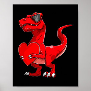 Affiche Trex Valentines Jour Vêtements Jeune Jeune Enfant 