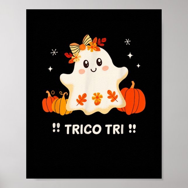 Affiche Tri Cute Halloween Éffrayant Mexicain Fantôme Span (Devant)
