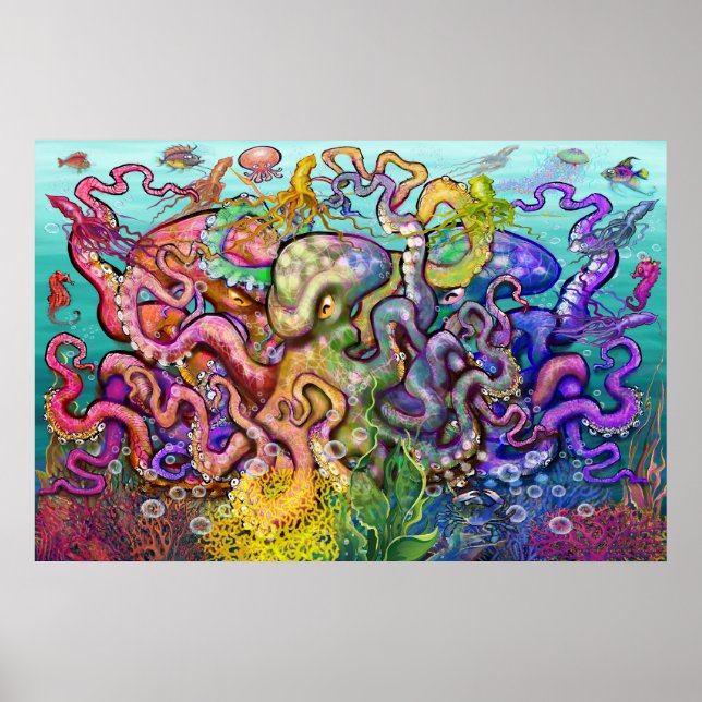 Affiche Triade octopi (Devant)