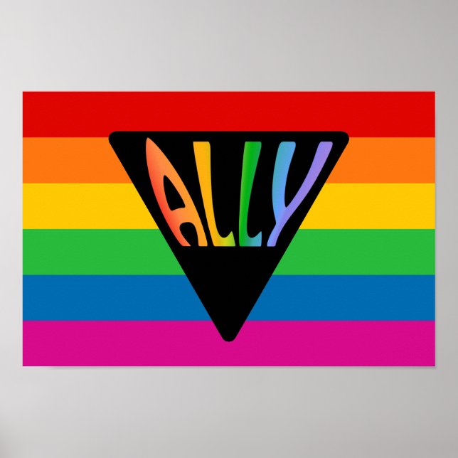 Affiche Triangle Gay Ally (Devant)