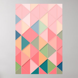 Affiche triangle géométrique arrière - plan