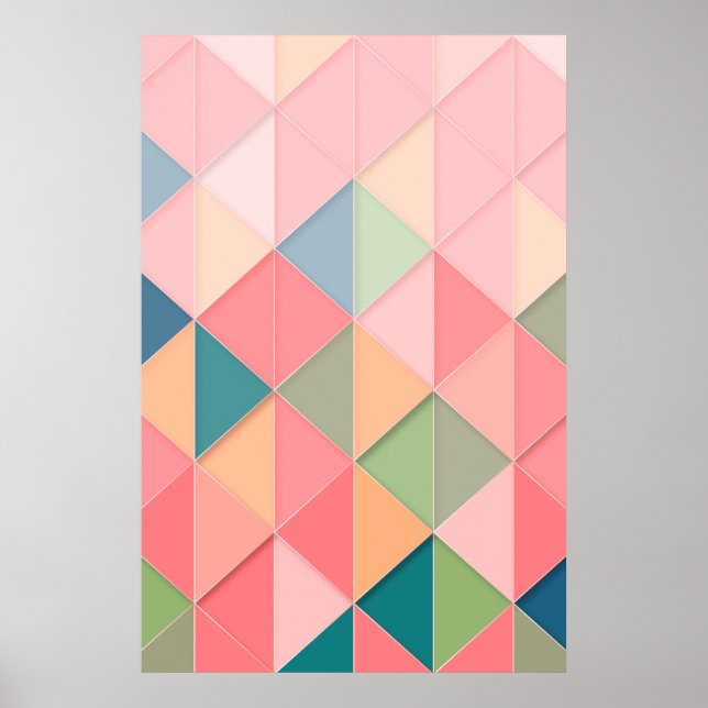 Affiche triangle géométrique arrière - plan (Devant)