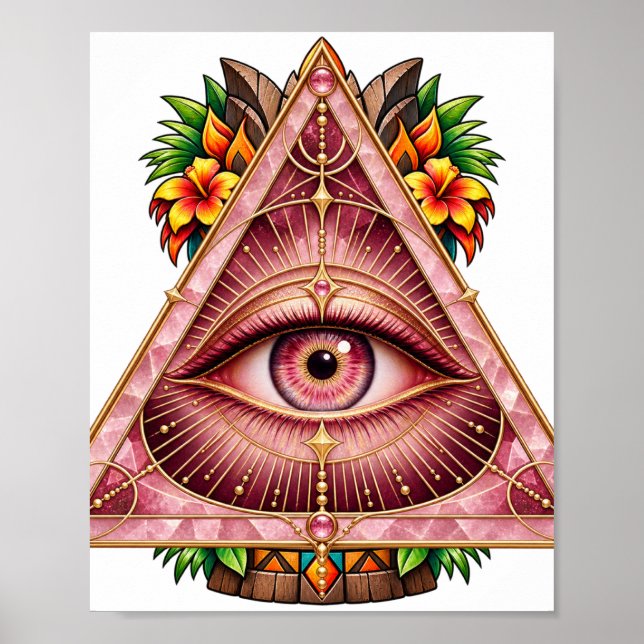 Affiche Triangle Quartz Rose (Devant)