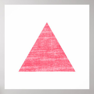 Affiche Triangle rose emboutie par double