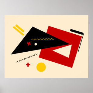 Affiche Triangles, art moderne coloré