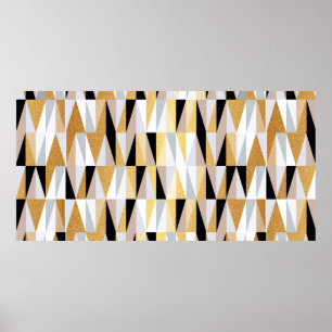 Affiche triangles de conception scandinave sans couture mo
