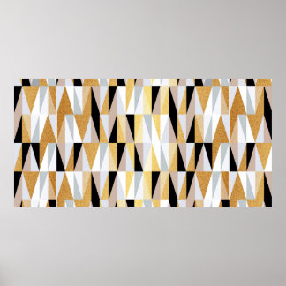 Affiche triangles de conception scandinave sans couture mo