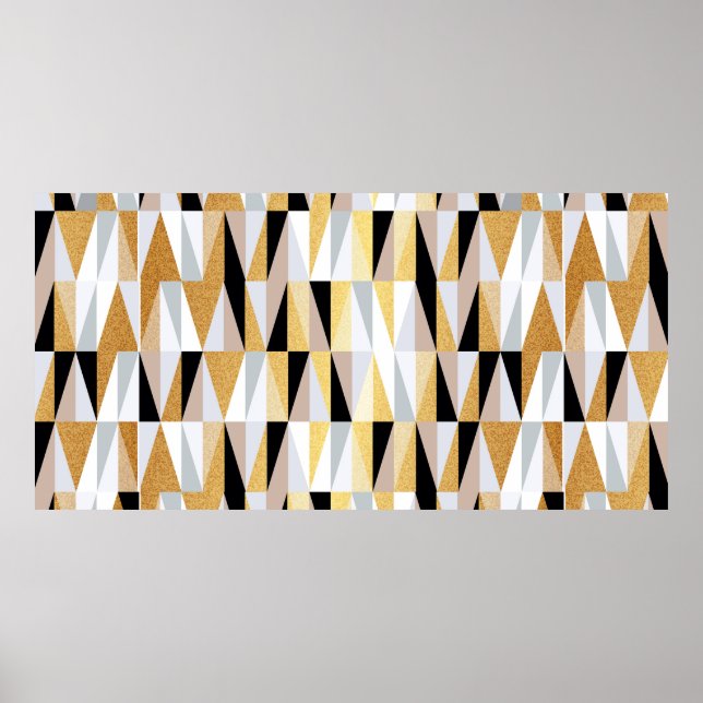 Affiche triangles de conception scandinave sans couture mo (Devant)