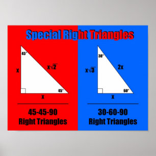 Affiche Triangles droits spéciaux