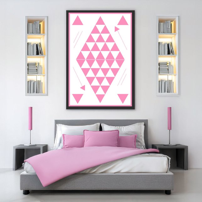 Affiche Triangles géométriques roses (Créateur téléchargé)