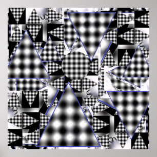 Affiche Triangles Magiques Trois 2-D