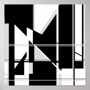 Affiche Triangles noirs blancs dans la conception du Labyr