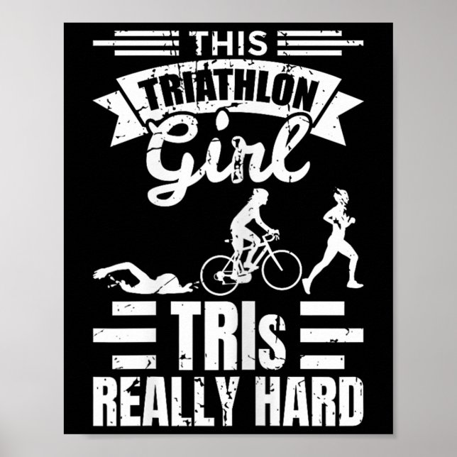 Affiche Triathlete Girls Funny Triathlon  (Devant)