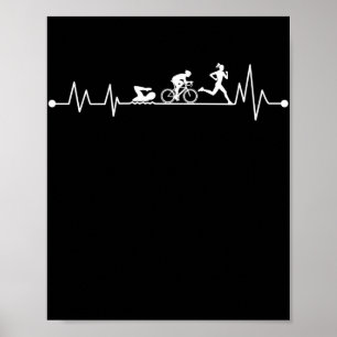 AFFICHE TRIATHLON HEARTBEAT T SHIRT