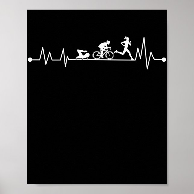AFFICHE TRIATHLON HEARTBEAT T SHIRT (Devant)