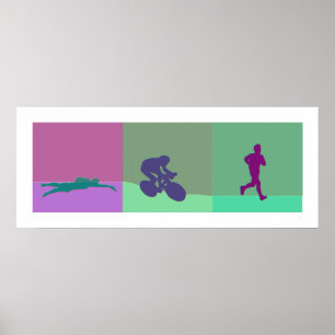 Affiche Triathlon Triptyque