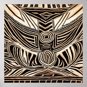 AFFICHE TRIBAL AFRICAIN