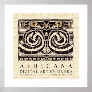 AFFICHE TRIBAL AFRICAIN