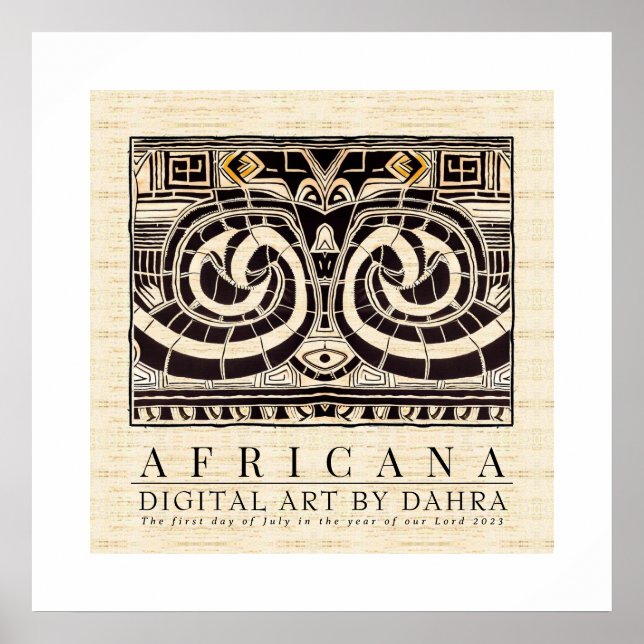 AFFICHE TRIBAL AFRICAIN (Devant)