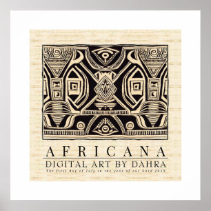 AFFICHE TRIBAL AFRICAIN