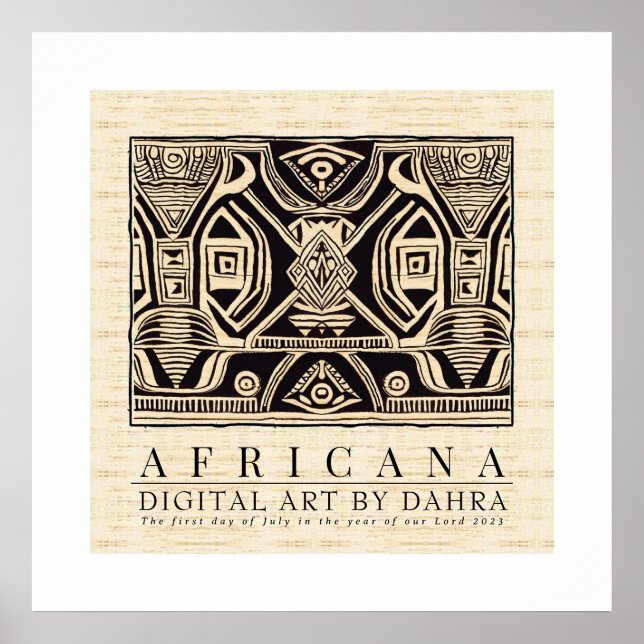 AFFICHE TRIBAL AFRICAIN (Devant)