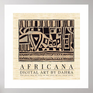 AFFICHE TRIBAL AFRICAIN