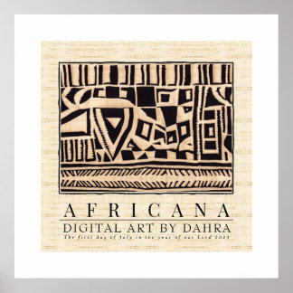 AFFICHE TRIBAL AFRICAIN