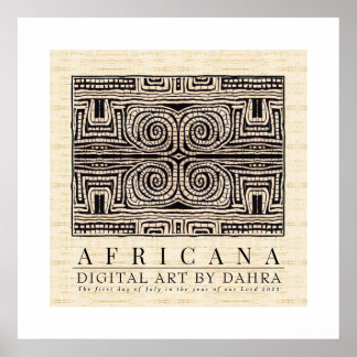 AFFICHE TRIBAL AFRICAIN