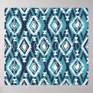 Affiche Tribal géométrique Aztec Navajo Imprimer