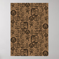 Tribal MAYA ancien masque motif 1