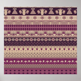 Affiche Tribale égyptienne : Ancien sans couture