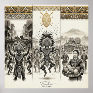 Affiche Tribu-Ati-Atihan · Dinagyang · Kadayawan