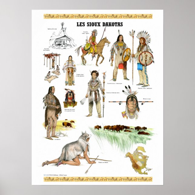 Affiche Tribu des sioux Dakota (Devant)